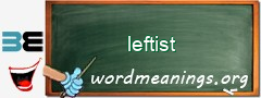 WordMeaning blackboard for leftist